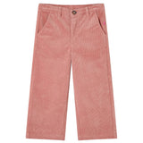 VidaXL Pantalon enfant 116 velours côtelé vieux rose