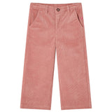 VidaXL Pantalon enfant 140 velours côtelé vieux rose