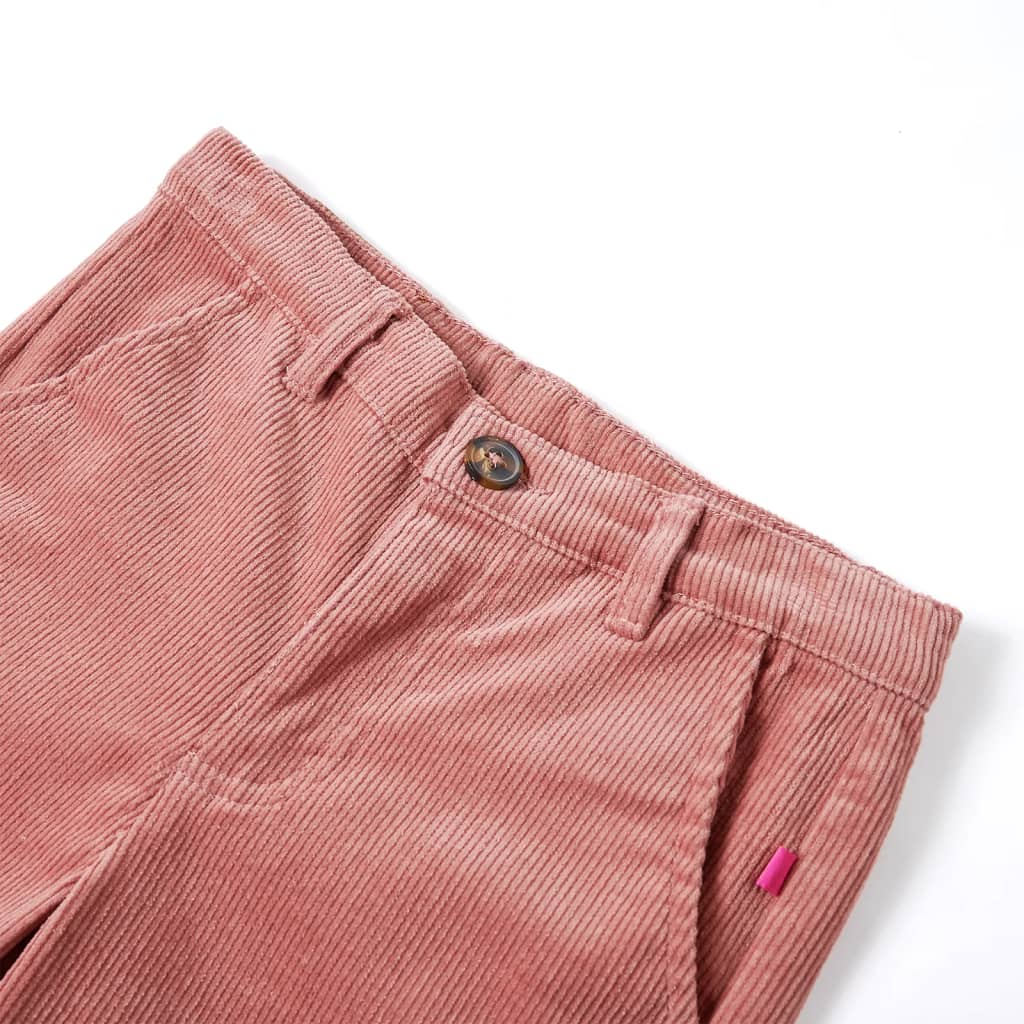 VidaXL Pantalon enfant 140 velours côtelé vieux rose