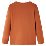 VidaXL Chemise enfant à manches longues 92 couleur cognac