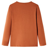 VidaXL Chemise enfant à manches longues 104 couleur cognac
