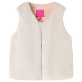 VidaXL Manteau enfant 92 fausse fourrure beige