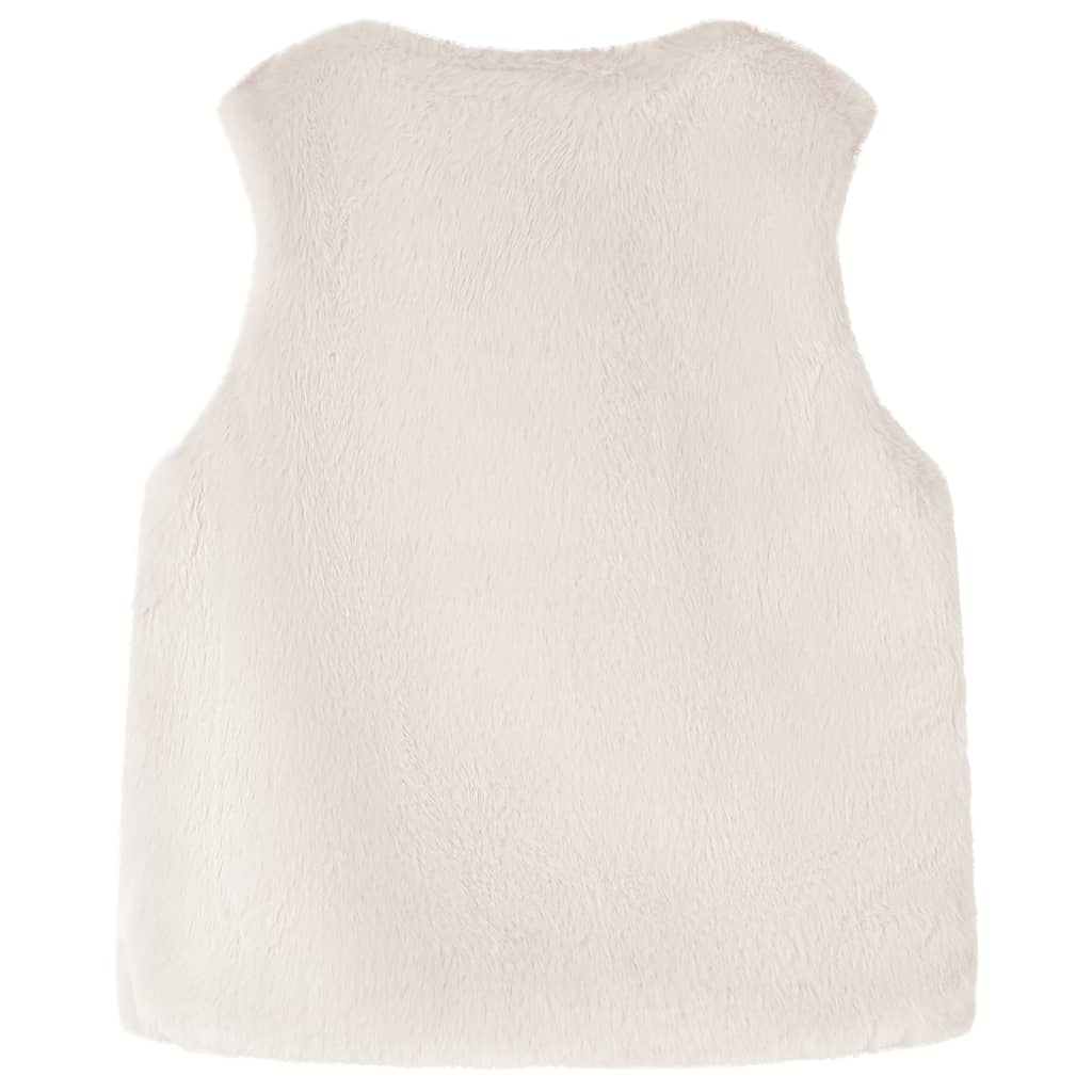 VidaXL Manteau enfant 92 fausse fourrure beige