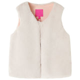 VidaXL Manteau enfant 104 fausse fourrure beige