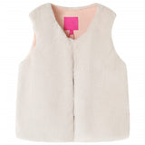 VidaXL Manteau enfant 128 fausse fourrure beige