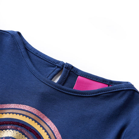VidaXL Chemise enfant à manches longues 92 bleu marine