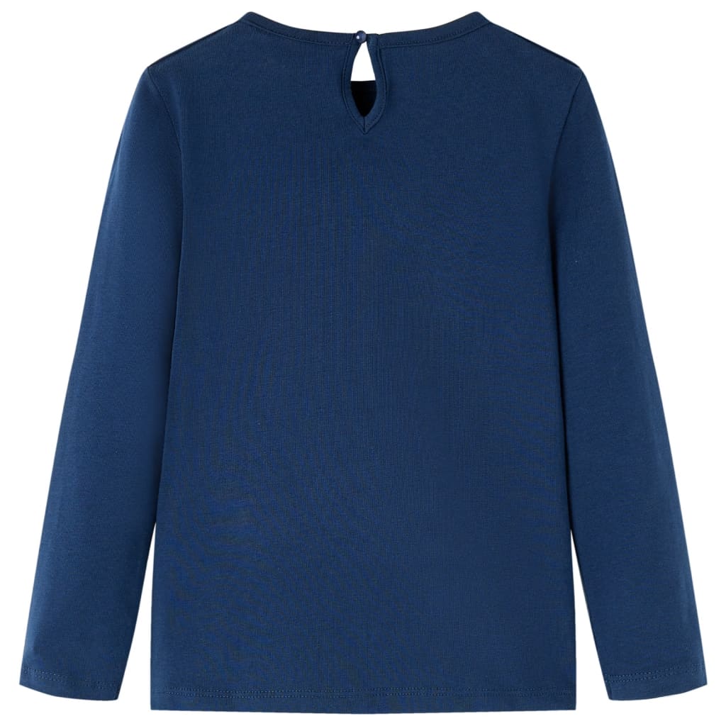 VidaXL Chemise enfant à manches longues 104 bleu marine