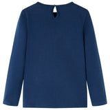 VidaXL Chemise enfant à manches longues 104 bleu marine