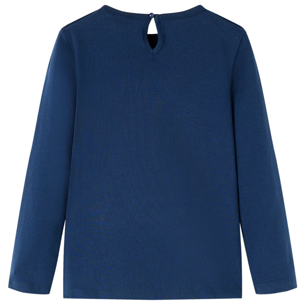 VidaXL Chemise enfant à manches longues 116 bleu marine