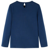 VidaXL Chemise enfant à manches longues 128 bleu marine