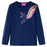 VidaXL Chemise enfant à manches longues 104 bleu marine