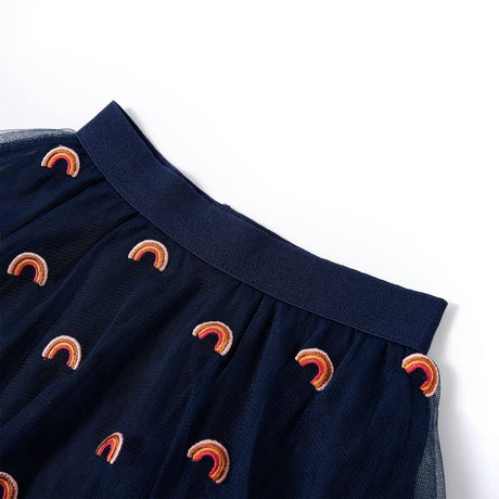 VidaXL jupe enfant avec tulle 92 bleu marine