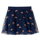 VidaXL Jupe enfant avec tulle 140 bleu marine