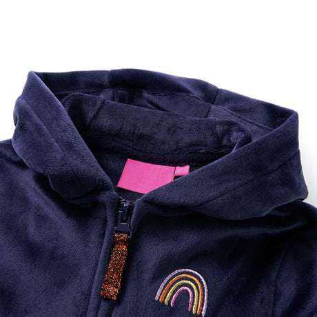 VidaXL Veste enfant à capuche 92 bleu marine