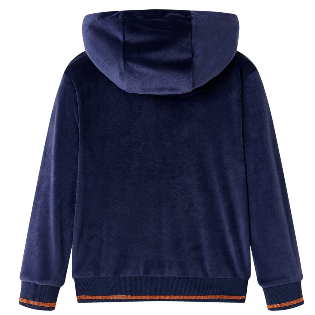 VidaXL Veste enfant à capuche 104 bleu marine