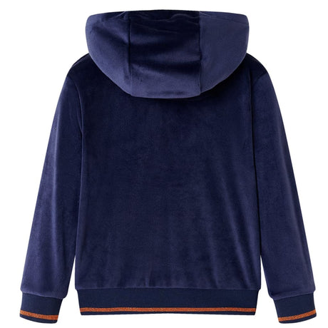 VidaXL Veste enfant à capuche 104 bleu marine