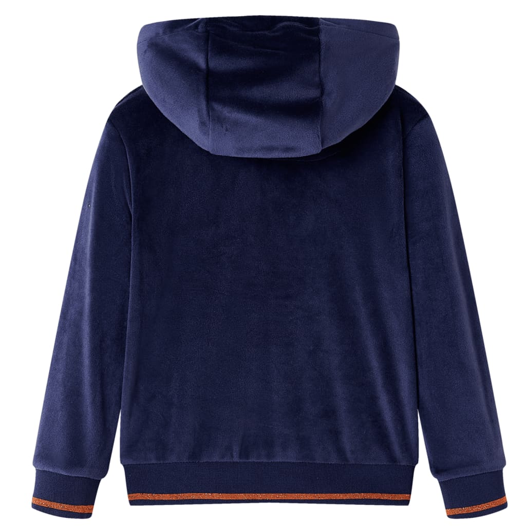 VidaXL Veste enfant à capuche 116 bleu marine