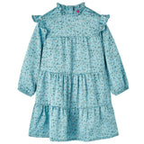 VidaXL Robe enfant à manches longues 128 bleu