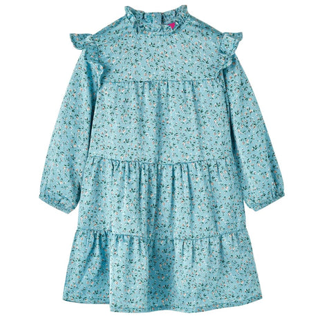 VidaXL Robe enfant à manches longues 140 bleu