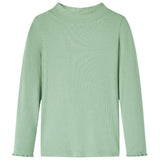 VidaXL Chemise enfant à manches longues, col roulé bas 104 menthe foncée