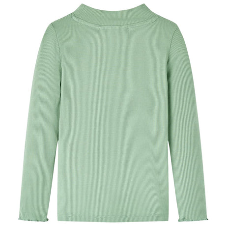 VidaXL Chemise enfant à manches longues, col roulé bas 128 menthe foncé
