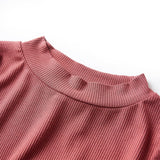 VidaXL Chemise enfant à manches longues et col roulé bas 116 rouge-marron