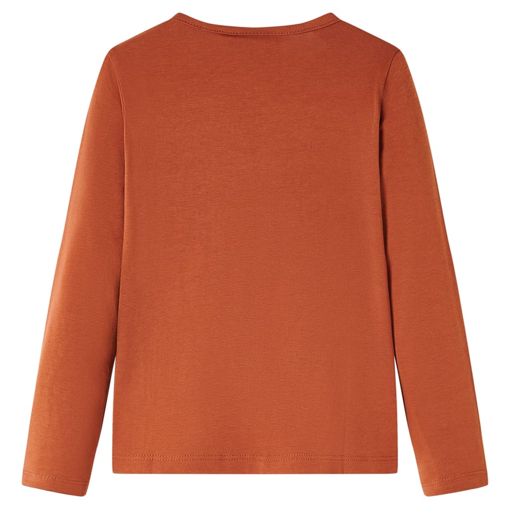 VidaXL Chemise enfant à manches longues 92 couleur cognac
