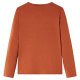 VidaXL Chemise enfant à manches longues 104 couleur cognac