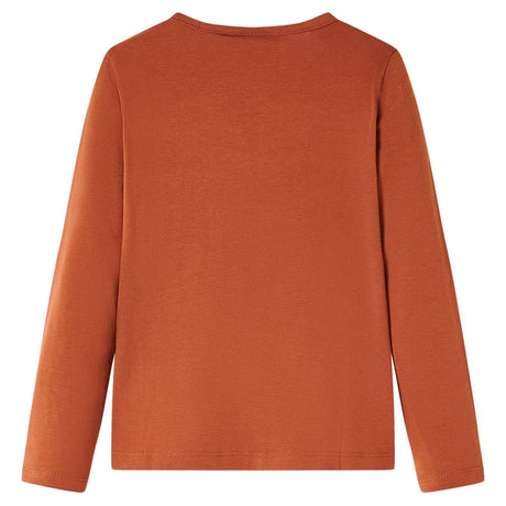 VidaXL Chemise enfant à manches longues 104 couleur cognac