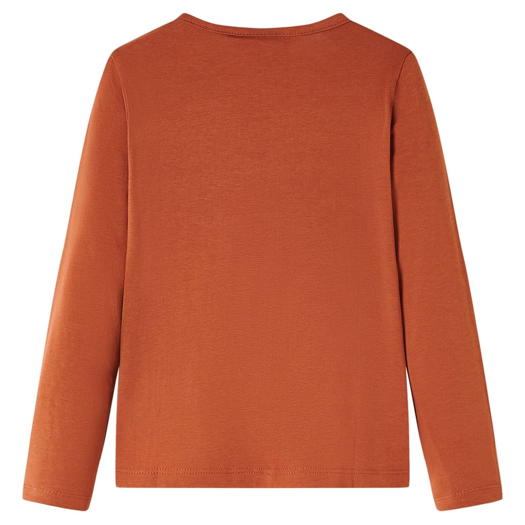 VidaXL Chemise enfant à manches longues 128 couleur cognac