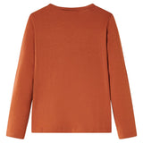 VidaXL Chemise enfant à manches longues 128 couleur cognac