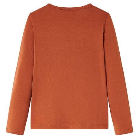 VidaXL Chemise enfant à manches longues 128 couleur cognac