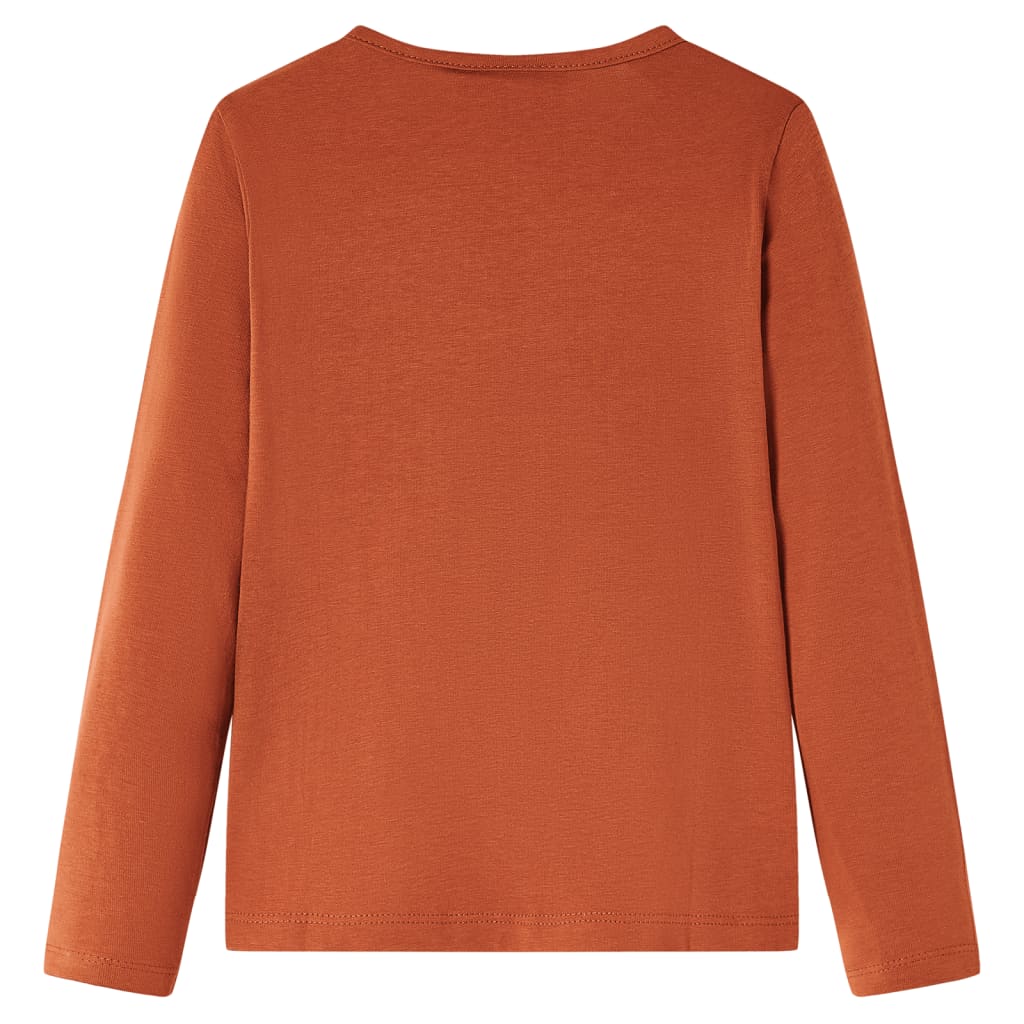VidaXL Chemise enfant à manches longues 140 couleur cognac