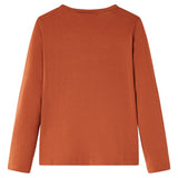 VidaXL Chemise enfant à manches longues 140 couleur cognac