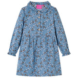 VidaXL Robe enfant à manches longues 128 couleur pétrole