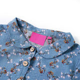 VidaXL Robe enfant à manches longues 128 couleur pétrole