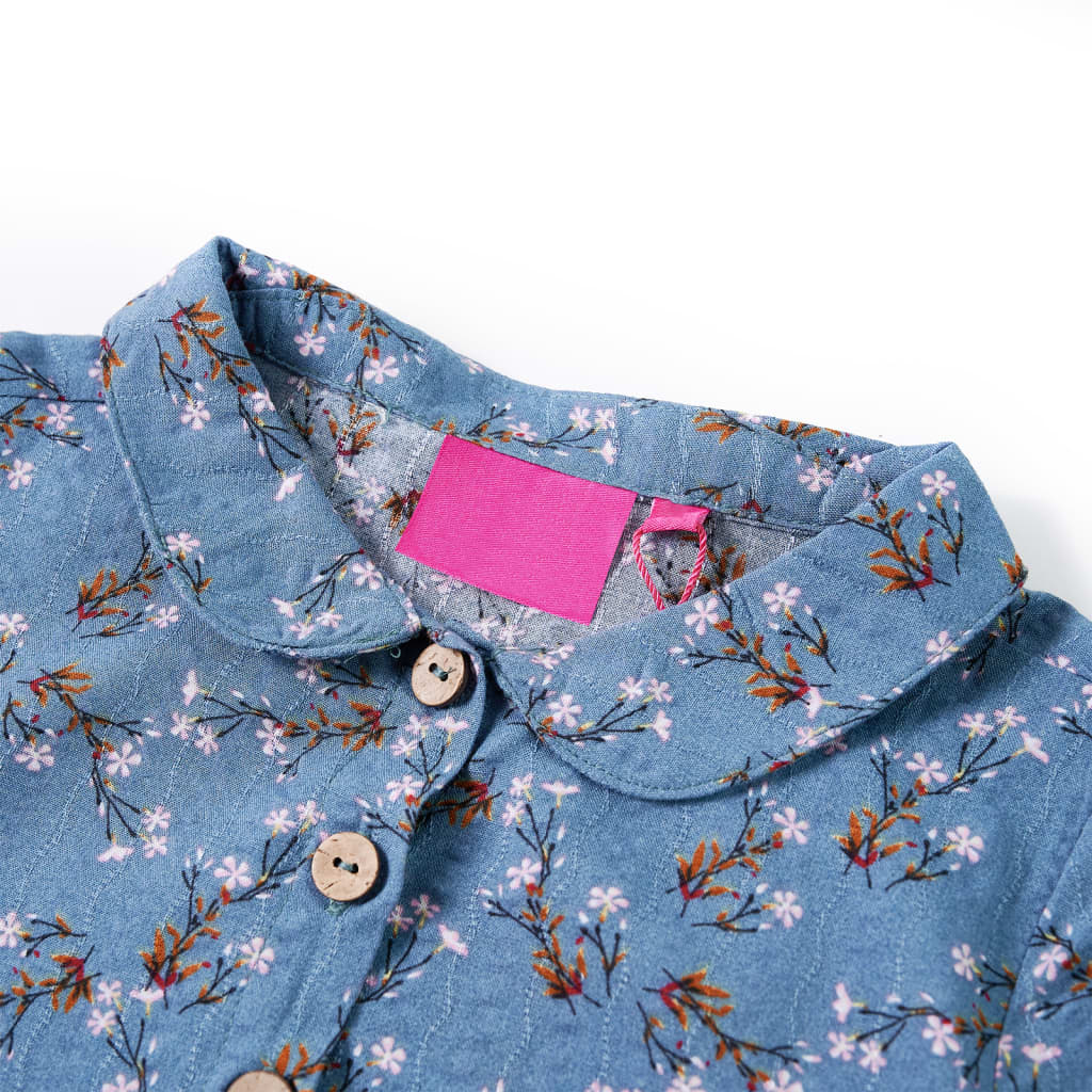 VidaXL Robe enfant à manches longues 140 couleur pétrole