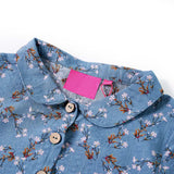 VidaXL Robe enfant à manches longues 140 couleur pétrole