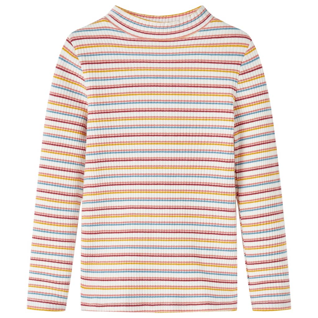 VidaXL Chemise enfant manches longues 92 rayé écru