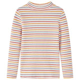 VidaXL Chemise enfant manches longues 104 rayé écru