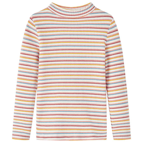VidaXL Chemise enfant manches longues 104 rayé écru