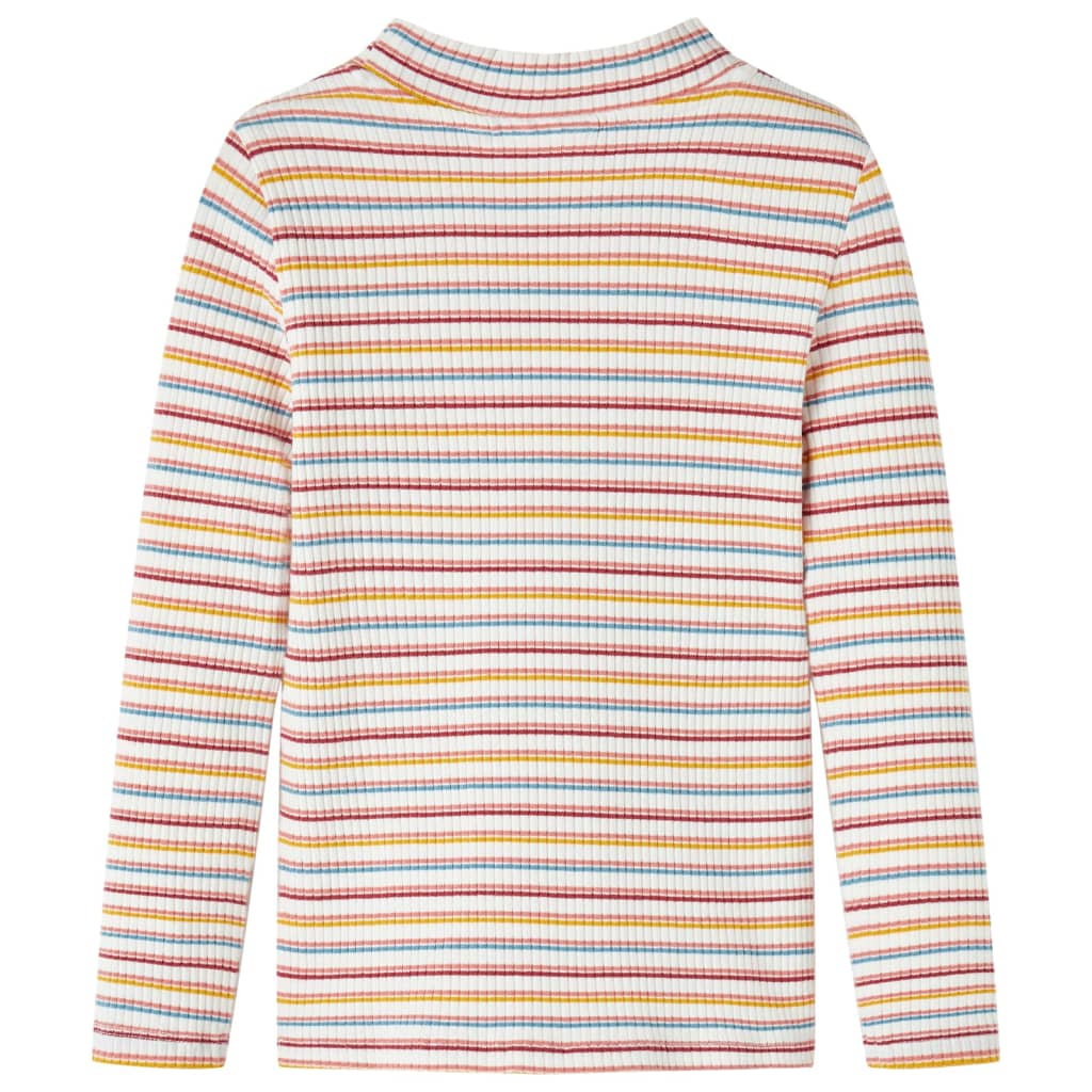 VidaXL Chemise enfant manches longues 104 rayé écru