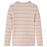 VidaXL Chemise enfant manches longues 104 rayé écru