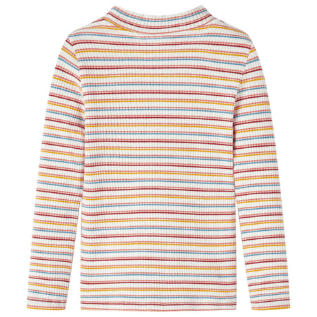 VidaXL Chemise enfant manches longues 128 rayé écru