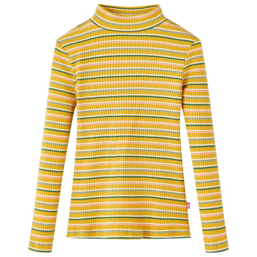 VidaXL Chemise enfant à manches longues 92 rayé ocre