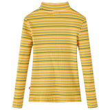 VidaXL Chemise enfant à manches longues 104 rayé ocre