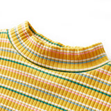 VidaXL Chemise enfant à manches longues 116 rayé ocre