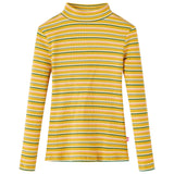 VidaXL Chemise enfant à manches longues 128 rayé ocre