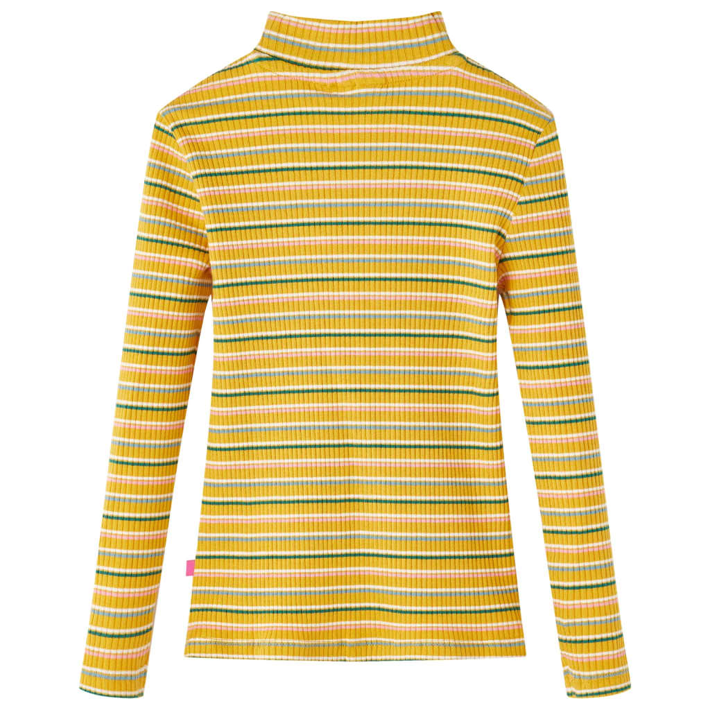 VidaXL Chemise enfant manches longues 140 rayé ocre