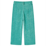 VidaXL pantalon enfant 92 velours côtelé vert menthe